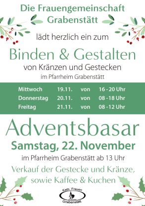 Adventsbasar, © Frauengemeinschaft Grabenstätt Adventsbasar, © Frauengemeinschaft Grabenstätt
