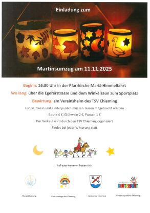 Martinsfest mit Umzug in Chieming Martinsfest mit Umzug in Chieming