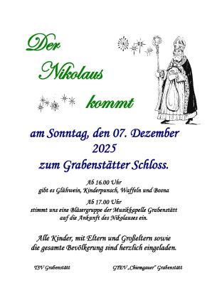 Nikolaus-Plakat 2025, © ©TSV Grabenstätt/GTEV Chiemgauer Grabenstätt Nikolaus-Plakat 2025, © ©TSV Grabenstätt/GTEV Chiemgauer Grabenstätt