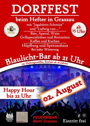 Abgesagt: Dorffest 2025 der FFW Grassau, © Feuerwehr Markt Grassau e. V.