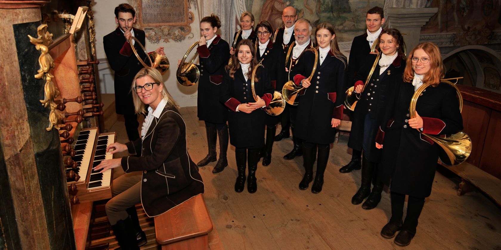 Andrea Wittmann und das Bläserensemble „Trompes de Bavière“, © Sepp Niederbuchner