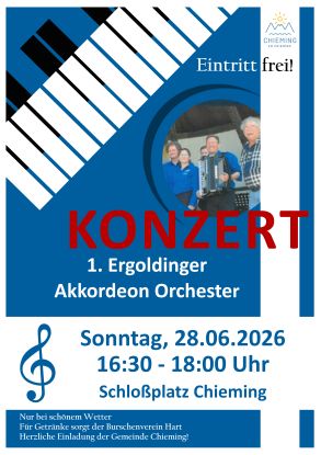 Plakat Konzert, &copy; Gemeinde Chieming