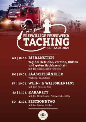 140 Jahre Freiwillige Feuerwehr Taching am See, © FFW Taching