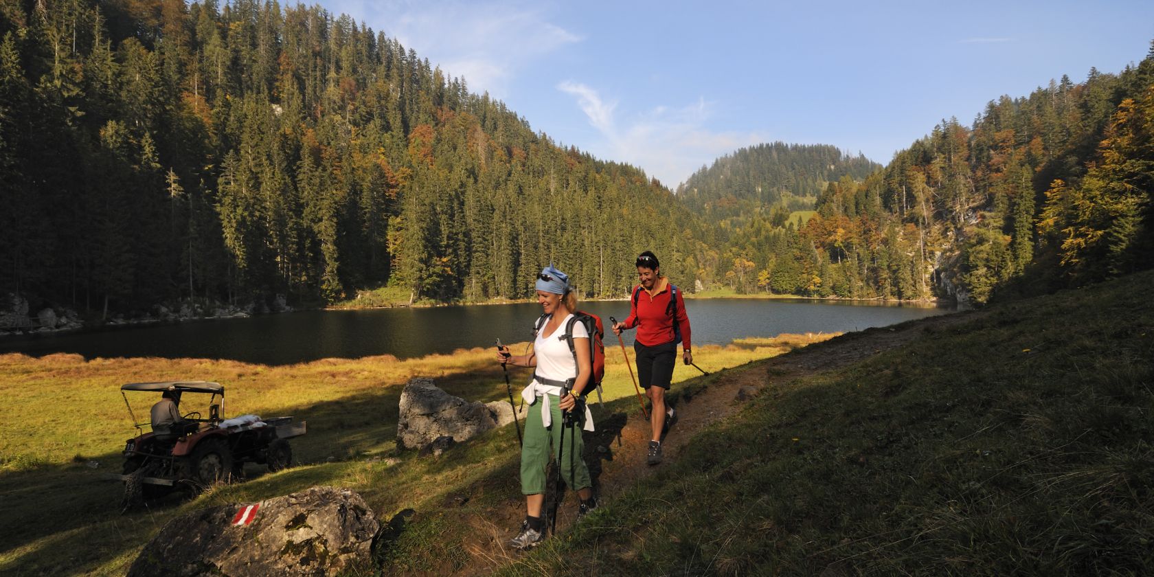 Wanderer am Taubensee, © Eisele Hein