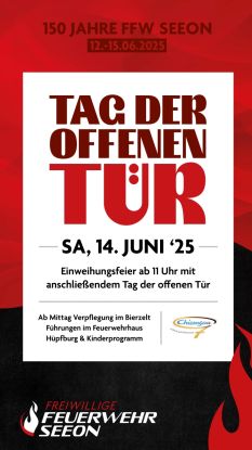 Flyer Tag der offenen Tür, © FFW Seeon