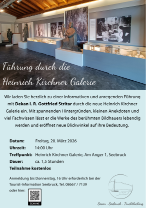 Plakat Sonderf&uuml;hrung Heinrich Kirchner, &copy; Tourist-Info Seebruck