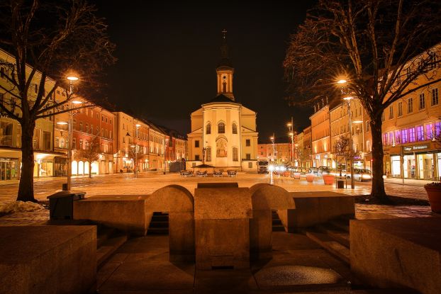 St. Oswald Stadtplatz Nacht, © Wirth-Photo