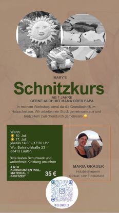 Marys Schnitzkurs, © Maria Grauer