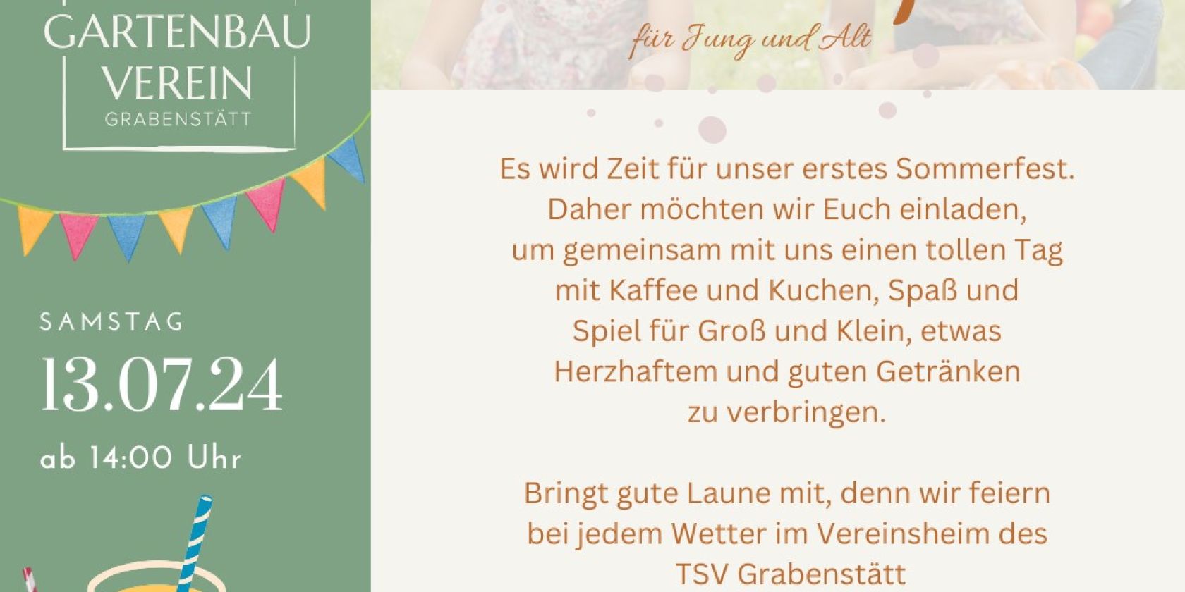 Gartenbauverein Grbst. - Plakat Sommerfest 2024, © Gartenbauverein Grabenstätt