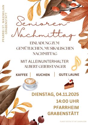 Pfarrei Grabenstätt: Seniorennachmittag, © ©Pfarrei Grabenstätt