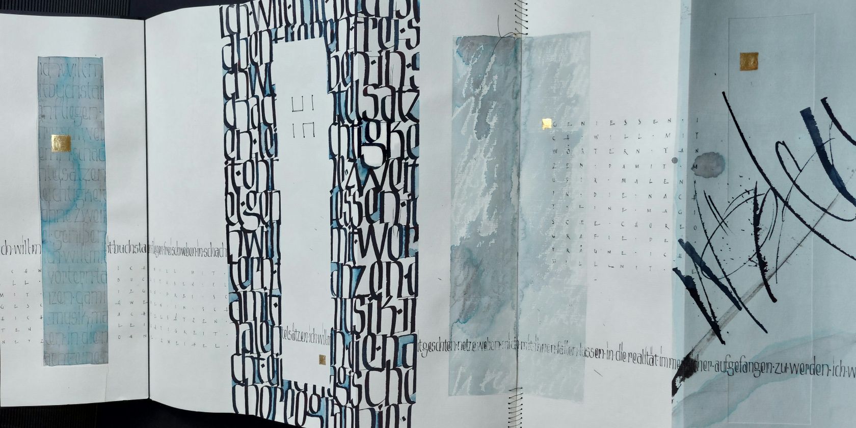 Kalligrafie-Leporellbuch von Frau zur Strassen, © Gisela zur Strassen
