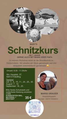 Marys Schnitzkurs, © Maria Grauer
