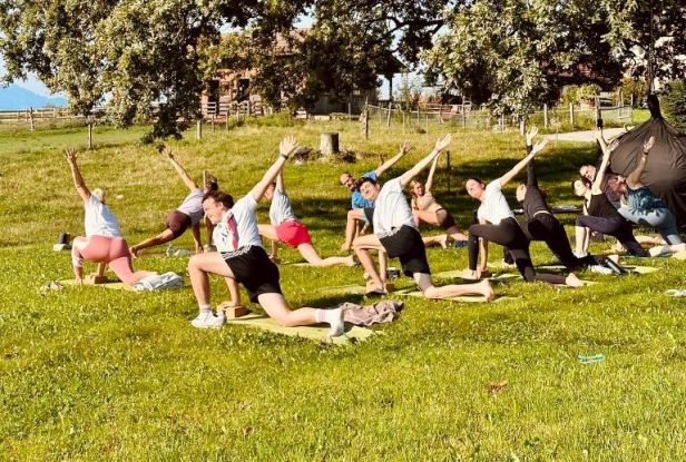 Yoga am Morgen am Moierhof